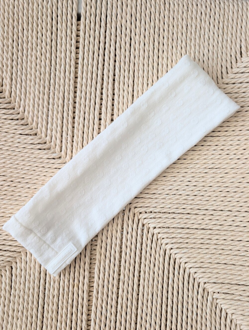 White Cable Knit Headband